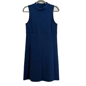 Title Nine Navy Blue Mock Neck Sleeveless A Line Hiking Active Dress Small